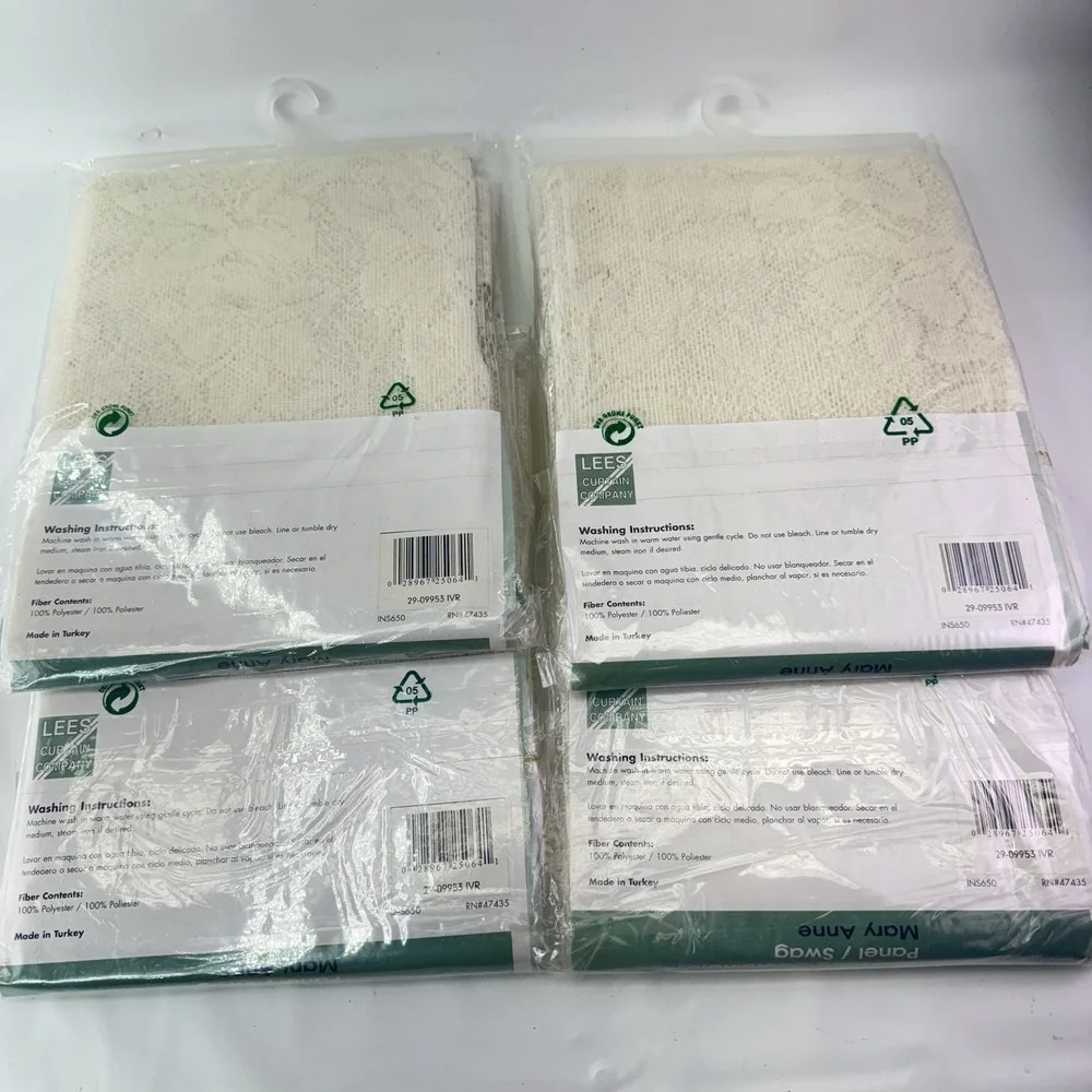 4 X Window Accents Ivory Lace Window Panel NOS 40 x 63